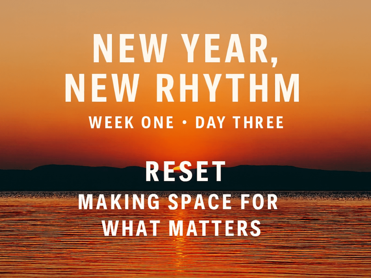 New Year, New Rhythm: 
Week One • Day&nbsp;Three