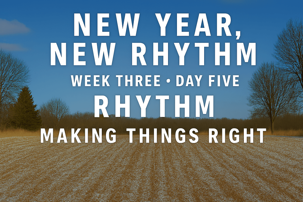 New Year, New Rhythm: 
Week Three • Day&nbsp;Five