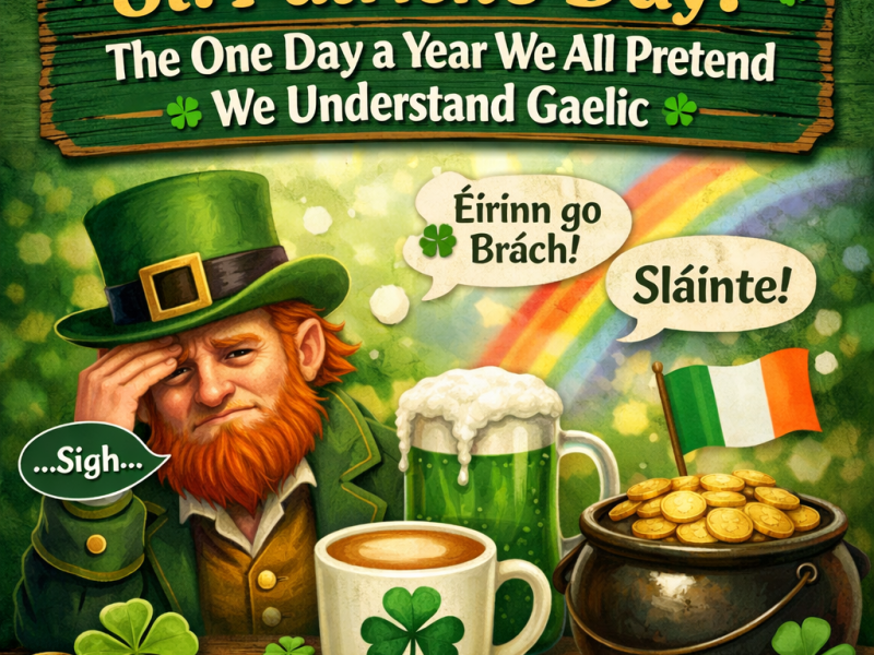 🍀 St. Patrick’s Day: The One Day a Year We All Pretend We Understand&nbsp;Gaelic