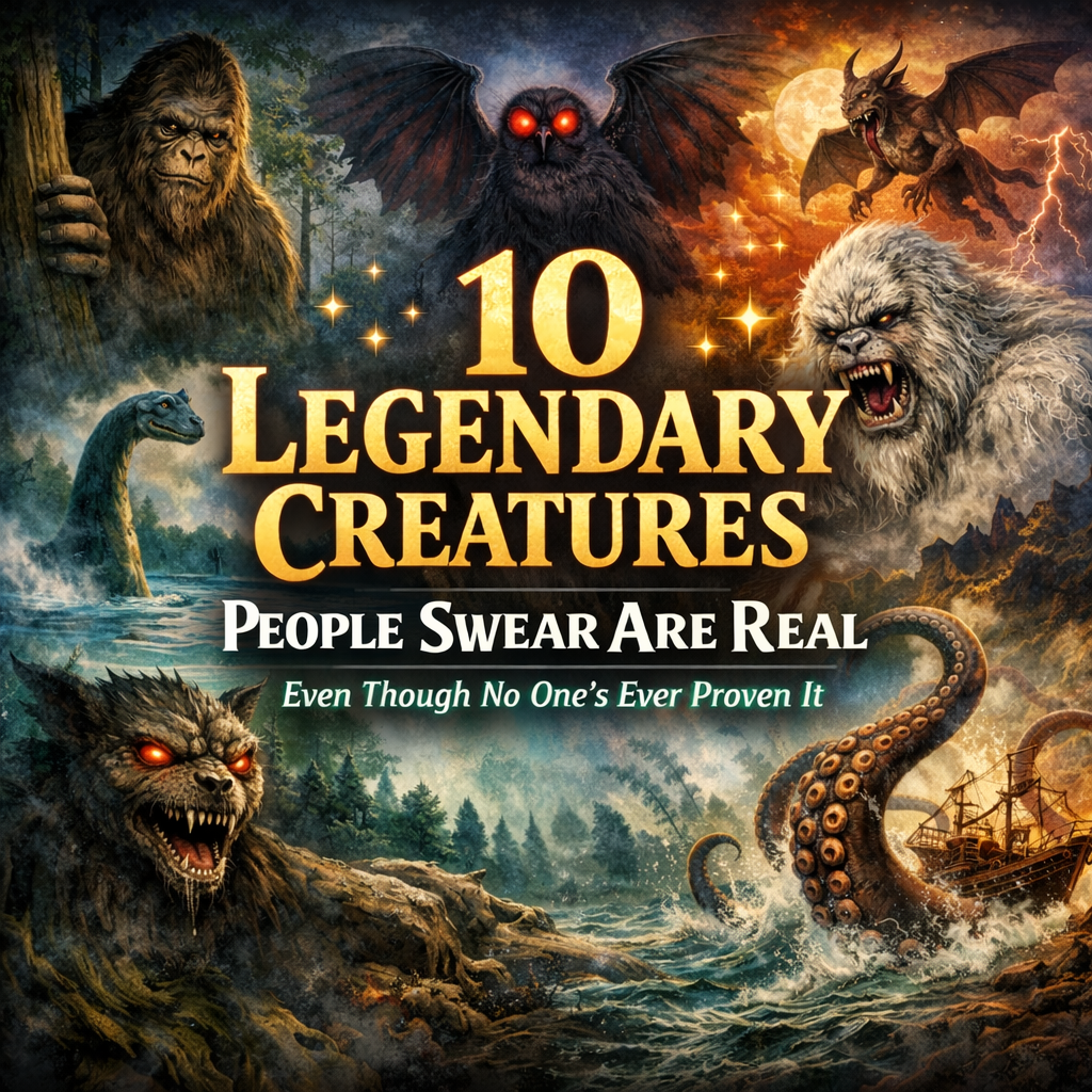 10 Legendary Creatures People Swear Are Real — Even Though No One’s Ever Proven It&nbsp;🐾🌊✨
