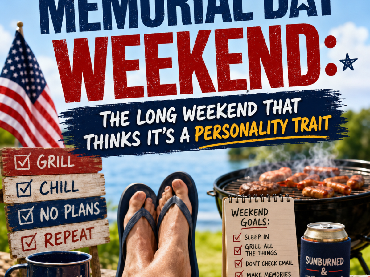Memorial Day Weekend: The Long Weekend That Thinks It’s a Personality&nbsp;Trait
