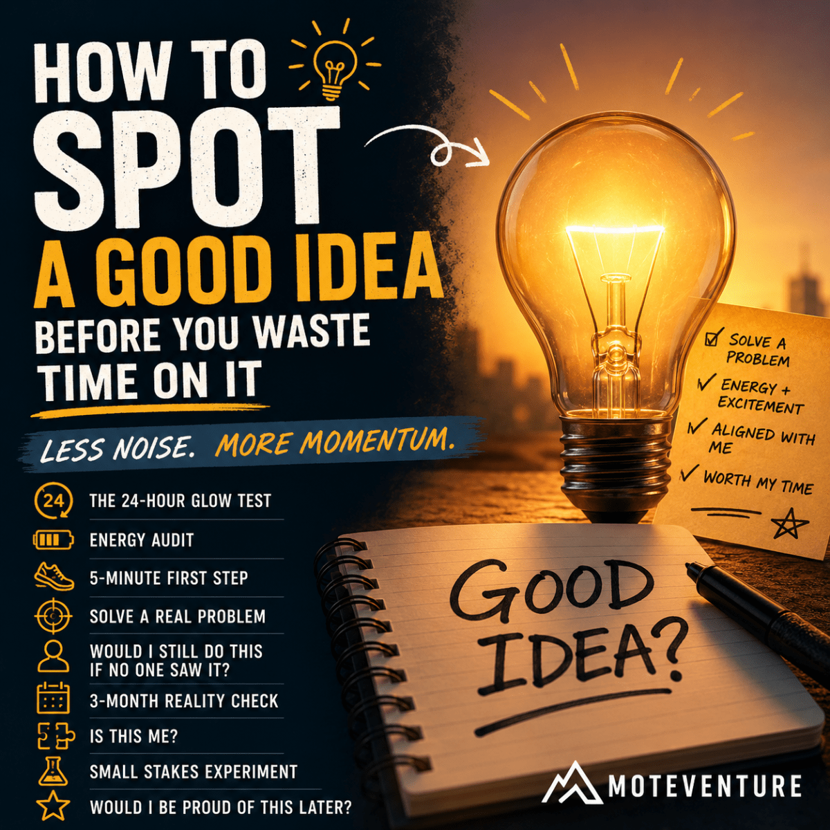 How to Spot a Good Idea Before You Waste Time on&nbsp;It
