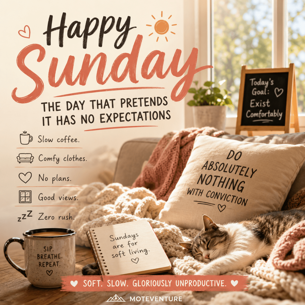 🌤️ Sunday: The Day That Pretends It Has No&nbsp;Expectations