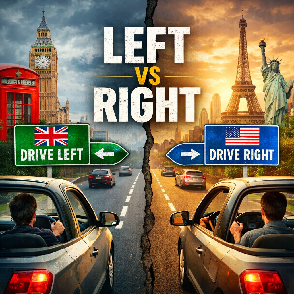🚗 Left Side, Right Side: Why the World Drives in Two Different&nbsp;Directions