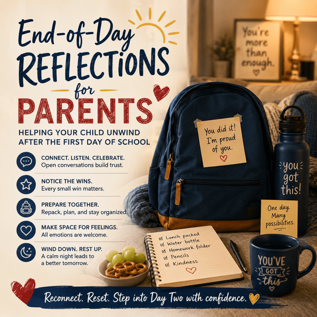 🎒 End‑of‑Day Reflections for Parents: Helping Your Child Unwind After the First Day of&nbsp;School