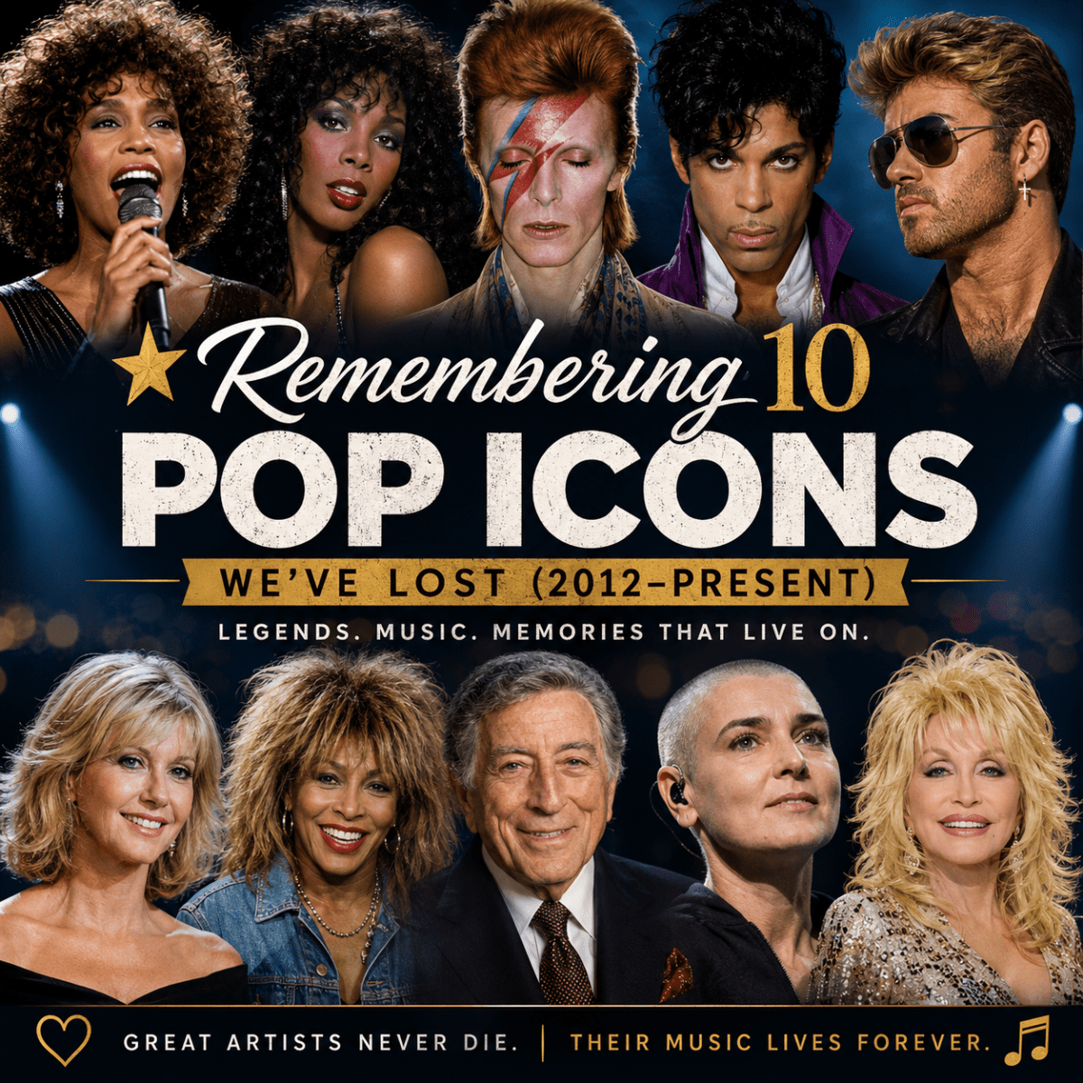 🌟 Remembering 10 Pop Icons We’ve Lost&nbsp;(2012–Present)